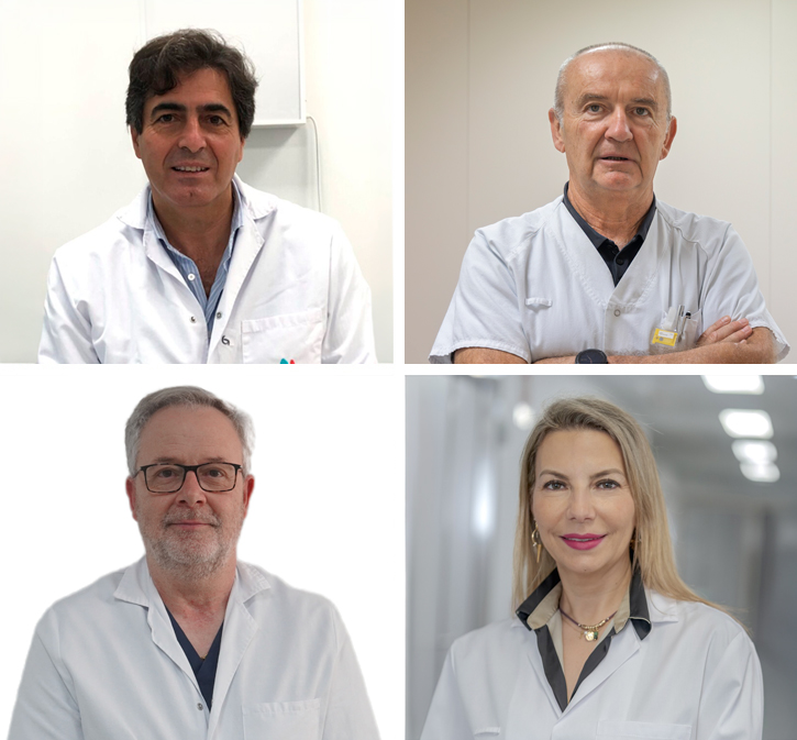 De izquierda a derecha: Dr. Jesús Roca Hernández, Dr. Albert Nadal Sánchez, Dr. Diego Giménez y Dra. María Francisca Gonzáles Roncero.